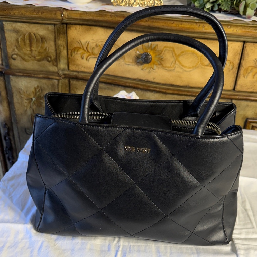 Nine West Dinah Black Satchel Bag